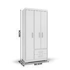 Guarda-roupa Solteiro Primacy 3 Pt 2 Gv Branco