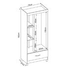 Guarda Roupa Solteiro Prince 3 Portas E 1 Gaveta - Demóbile