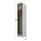 Guarda-roupa Solteiro Ravi 1 Porta Reflecta 5 Prateleiras 100