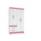 Guarda-roupa Solteiro Recife 4 Portas 2 Gavetas Poliman