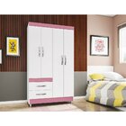 Guarda-roupa Solteiro Recife 4 Portas 2 Gavetas Poliman