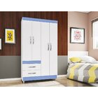 Guarda-roupa Solteiro Recife 4 Portas 2 Gavetas Poliman