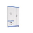 Guarda-roupa Solteiro Recife 4 Portas 2 Gavetas Poliman