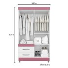 Guarda-roupa Solteiro Recife 4 Portas 2 Gavetas Poliman