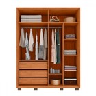 Guarda-roupa Solteiro Reflex 4 Portas 3 Gavetas Freijo - Caem