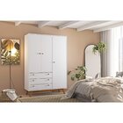 Guarda Roupa Solteiro Retro 3 Portas 3 Gavetas Versalhes  Bra