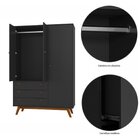 Guarda Roupa Solteiro Retro 3 Portas 3 Gavetas Versalhes  Pre