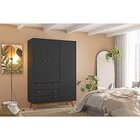 Guarda Roupa Solteiro Retro 3 Portas 3 Gavetas Versalhes  Pre