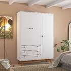 Guarda-roupa Solteiro Retrô Versalhes 3 Pt 3 Gv Branco