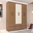 Guarda-roupa Solteiro Rio Verde 6 Portas 6 Gaveta Canelato/na