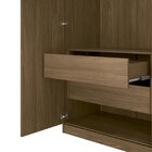 Guarda Roupa Solteiro Ripado 4 Portas 2 Gavetas Antony Com Pé