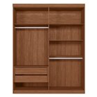 Guarda Roupa Solteiro Ripado 4 Portas 2 Gavetas Antony Jatobá