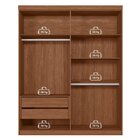 Guarda Roupa Solteiro Ripado 4 Portas 2 Gavetas Antony Jatobá