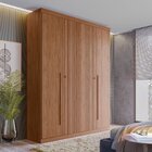 Guarda Roupa Solteiro Ripado 4 Portas 2 Gavetas Antony Jatobá