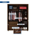 Guarda Roupa Solteiro Ripado 4 Portas 3 Gavetas Com Pé Suburb