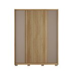 Guarda Roupa Solteiro Ripado 4 Portas 3 Gavetas E Pés Suburba