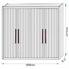 Guarda Roupa Solteiro Ripado 4 Portas 3 Gavetas - Potente-bra