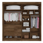 Guarda Roupa Solteiro Ripado 4 Portas 3 Gavetas - Potente-bra