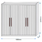 Guarda Roupa Solteiro Ripado 4 Portas 3 Gavetas - Potente-per