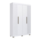 Guarda Roupa Solteiro Ripado 4 Portas Com Pés Flórida Faimec