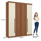 Guarda Roupa Solteiro Ripado 4 Portas E 2 Gavetas Antony Jato