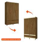 Guarda-roupa Solteiro Romeu Flex 4 Pt 2 Gv Freijó