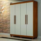 Guarda Roupa Solteiro Salleto 4 Portas com Corrediças Telescó