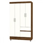 Guarda-roupa Solteiro San Diego 4 Portas 2 Gavetas Imbuia/cha