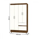 Guarda-roupa Solteiro San Diego 4 Portas 2 Gavetas Imbuia/cha