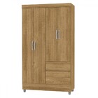 Guarda-roupa Solteiro San Diego 4 Portas 2 Gavetas Nature - P