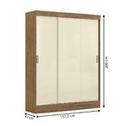 Guarda-roupa Solteiro San Marino 3 Portas 2 Gavetas Flex Ipê/