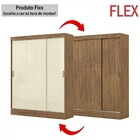 Guarda-roupa Solteiro San Marino 3 Portas 2 Gavetas Flex Ipê/