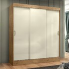 Guarda-roupa Solteiro San Marino 3 Portas 2 Gavetas Flex Ipê/