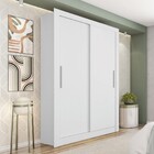 Guarda-roupa Solteiro Santiago 2 Portas Branco - Caemmun