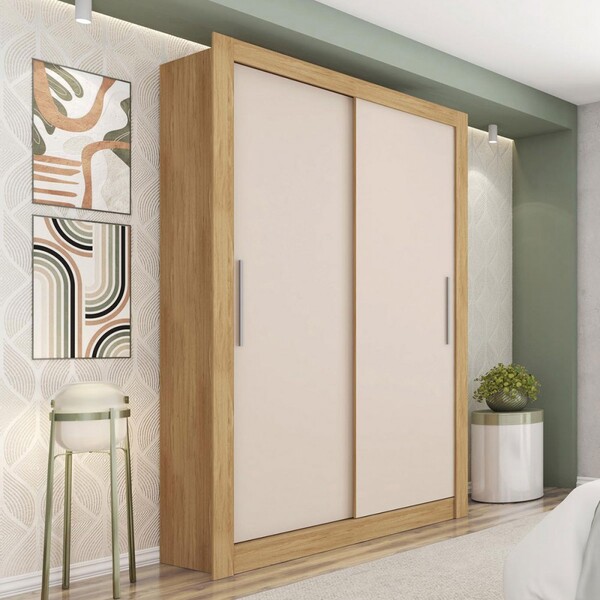 Guarda-roupa Solteiro Santiago 2 Portas Flex Lamina Mel/off W