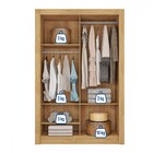 Guarda-roupa Solteiro Santiago 2 Portas Flex Lamina Mel/off W