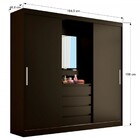 Guarda-roupa Solteiro Santorini 2 Portas 4 Gavetas Com Espelh