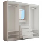 Guarda-roupa Solteiro Santorini 2 Portas 4 Gavetas Com Espelh
