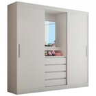 Guarda-roupa Solteiro Santorini 2 Portas 4 Gavetas Com Espelh