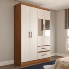 Guarda-roupa Solteiro São Francisco 4 Portas 2 Gavetas Com Es