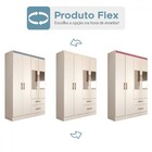 Guarda-roupa Solteiro São Francisco 4 Portas 2 Gavetas Com Es