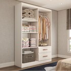 Guarda-roupa Solteiro São Francisco 4 Portas 2 Gavetas Com Es