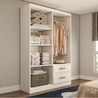 Guarda-roupa Solteiro São Francisco 4 Portas 2 Gavetas Com Es