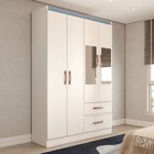 Guarda-roupa Solteiro São Francisco 4 Portas 2 Gavetas Com Es