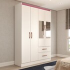 Guarda-roupa Solteiro São Francisco 4 Portas 2 Gavetas Com Es