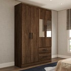 Guarda-roupa Solteiro São Francisco 4 Portas 2 Gavetas Com Es