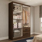 Guarda-roupa Solteiro São Francisco 4 Portas 2 Gavetas Com Es