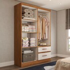 Guarda-roupa Solteiro São Francisco 4 Portas 2 Gavetas Off Wh