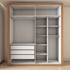 Guarda-roupa Solteiro Severo 4 Portas 3 Gavetas Com Espelho C