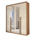 Guarda-roupa Solteiro Severo 4 Portas 3 Gavetas Com Espelho C